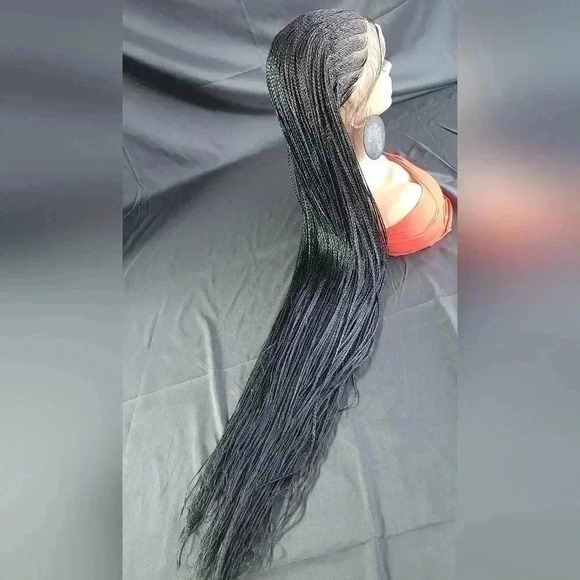 🔥 100% Handmade Long Braided Wig – Luxury  Jet Black Long 🔥 - Picture 14 of 17